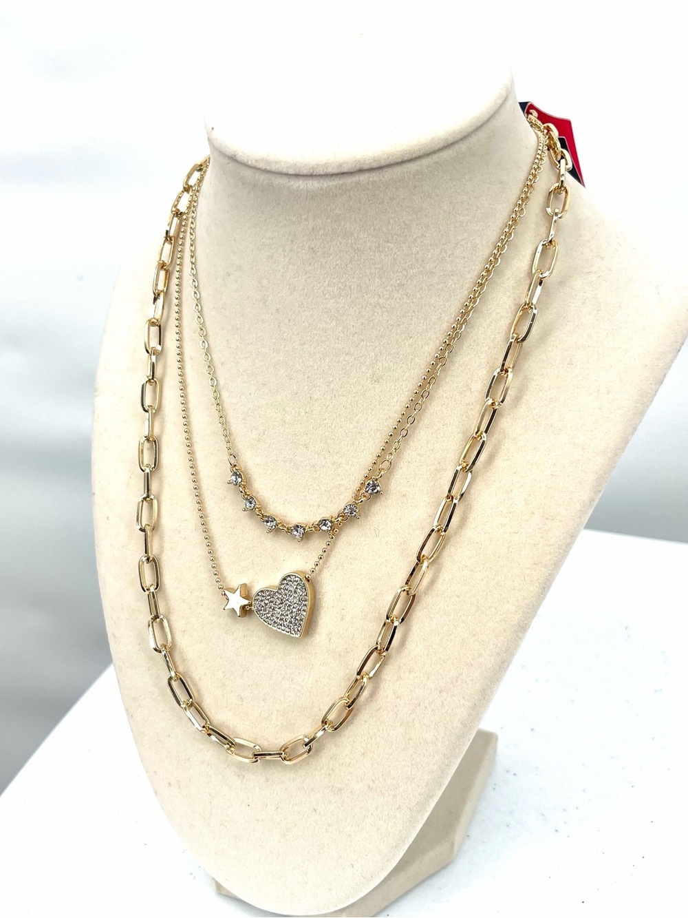 Rachel Rachel Roy NWT gold layered heart star necklace earring by set
